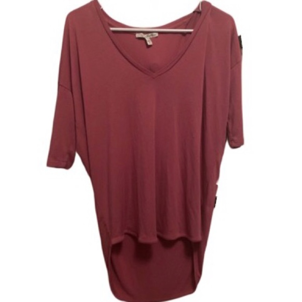 Express- Dark Pink High-Low Blouse